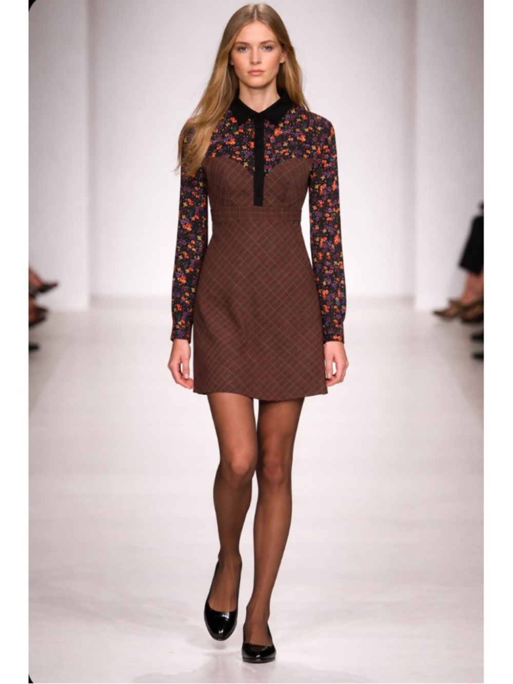 Marani Retro Runway Limited Brown Floral Dress Size 40/ 6 ~ NWT